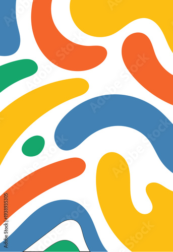 Wall art flow liquid mix colorful abstract calm