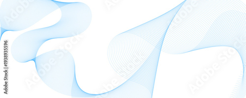Abstract blue wave vector banner template. 