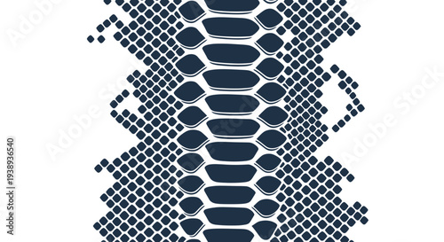 Dark Blue Snake Skin Pattern - Reptile Texture, Abstract Animal Print