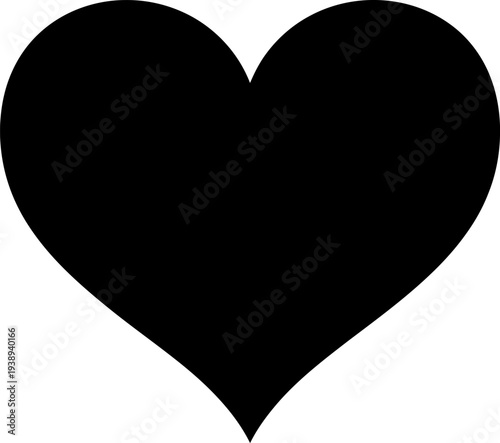 A simple black heart on a white background Vector