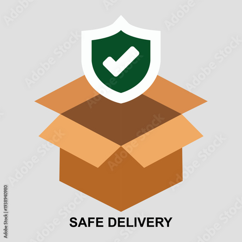 Secure package delivery with protection symbol