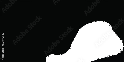 Abstract black and white ink splashes form a 3d vector illustration of a world map silhouette isolated on an outline paper background featuring geography symbols of Europe and the USA