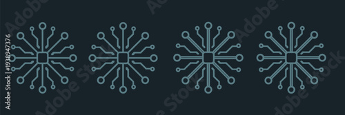 Technology pattern vector illustration, showcasing abstract digital grids, circuit lines, and futuristic motifs, ideal for tech branding, UI design, and digital media graphics.