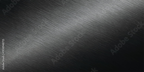 Polished brushed metal background with strong diagonal light reflection, industrial texture for modern design.