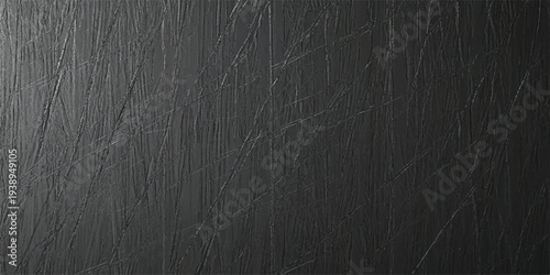 Dark textured surface with vertical brushed lines and scattered light streaks, industrial background