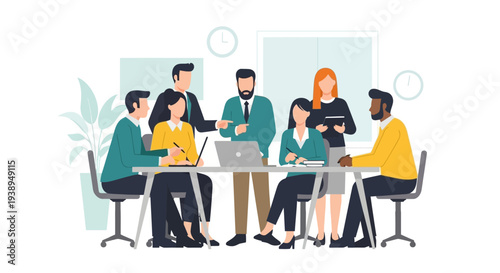 Diverse Group of People Meeting Together.