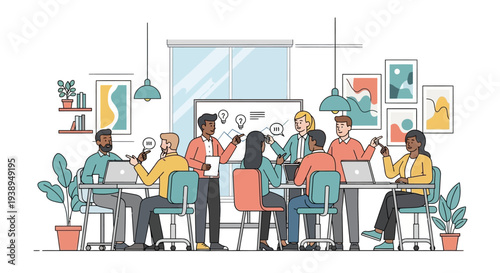 Diverse Group of People in Meeting Room.