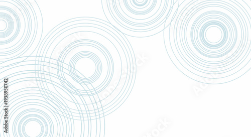 Abstract Blue Water Ripples Background - Gentle Circular Waves Pattern