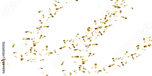 Gold Glitter shiny swirl. Abstract shiny gold glitter design element. For New Year, Merry Christmas greeting card design