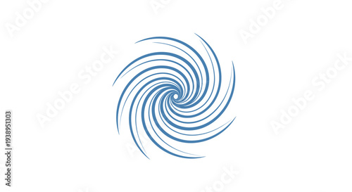 Abstract Blue Swirl Vortex