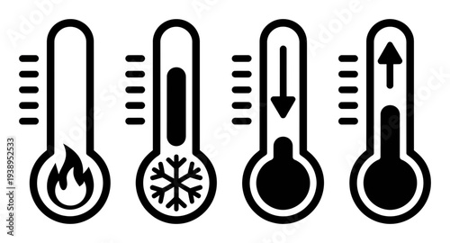 Thermometer Icons Temperature Vector Illustration