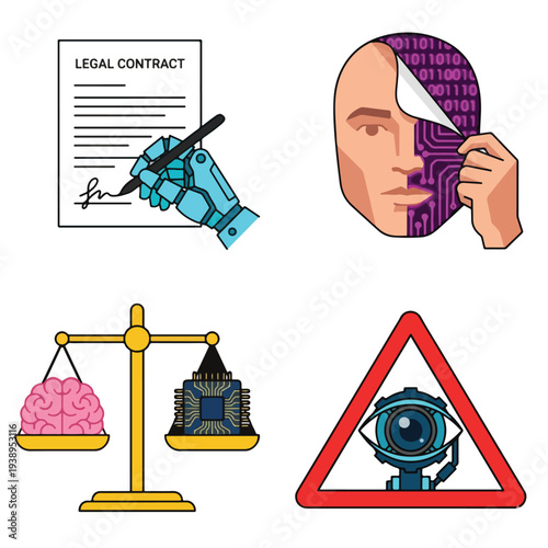 AI Ethics Deepfake and Artificial Intelligence Risk Set