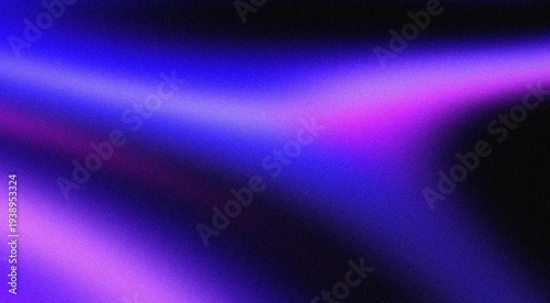 Abstract Grainy Gradient Background with Neon Blue and Purple Light Leak Texture