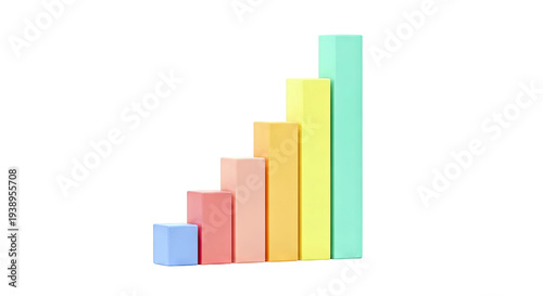Free Download Colorful Bar Chart Showing Growth - GFXLoad