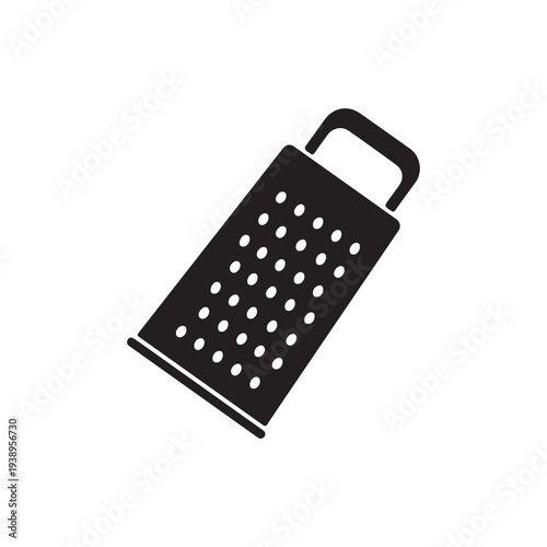 Grater kitchen utensil for food preparation with handle and holes  cooking tool
