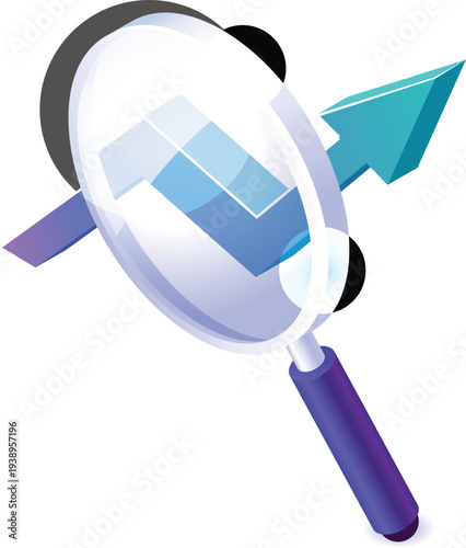 Strategic Analysis Research Magnifying Glass