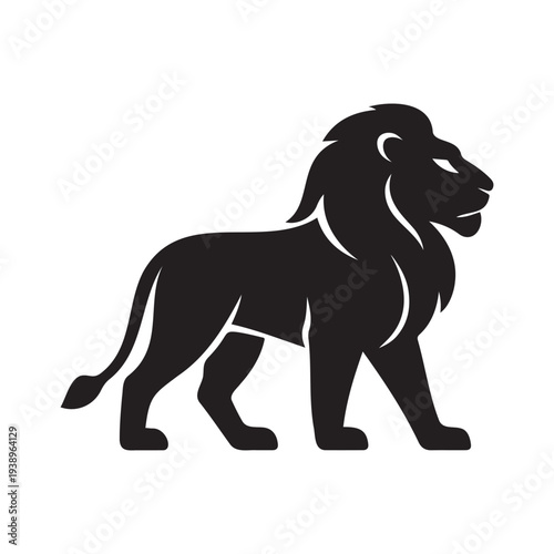 Lion Logo Silhouette Vector Design