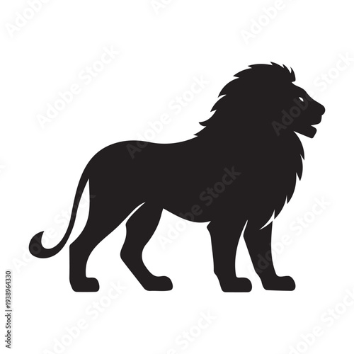 Lion Silhouette Standing Icon