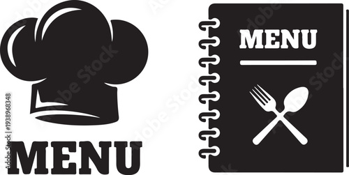 Cafe menu icon on white background.