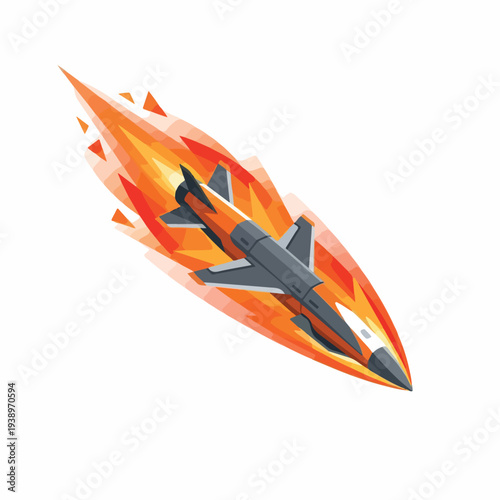 vector flat hypersonic missile glides through the air at high speed 004