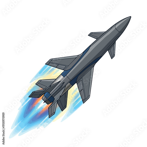 vector flat hypersonic missile glides through the air at high speed 1