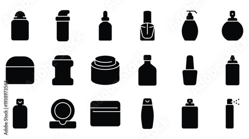 Set of black city buildings and skyscrapers vector illustration collection