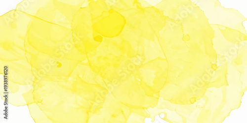 Abstract yellow watercolor washes. Perfect for artistic backdrops and design elements.