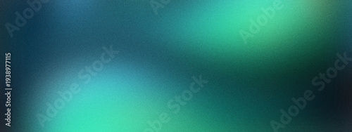 Fotografía Abstract dark teal and emerald green blurred background, soft gradient texture w