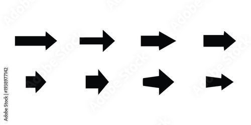 arrow icon vector set. arrow symbol, web, button direction design. isolated on a white background. 
