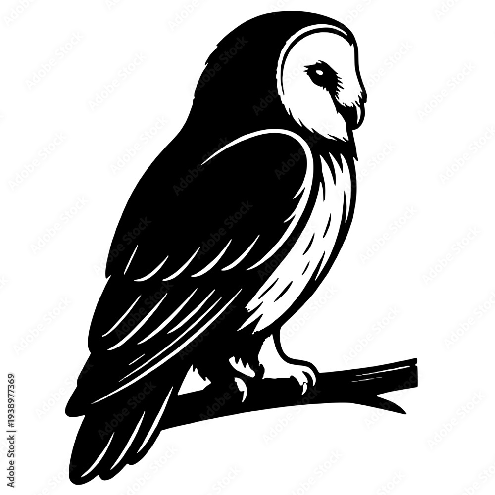 Obraz premium Creepy owl silhouette