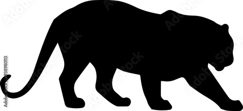 Panther Big Cat Silhouette Vector