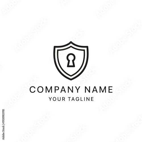 Free Download Shield with Keyhole Logo Design Template. - GFXLoad