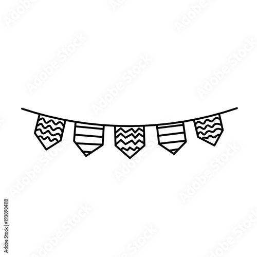 Bunting Flag icon vector