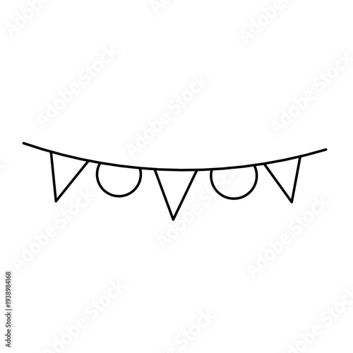 Bunting Flag icon vector
