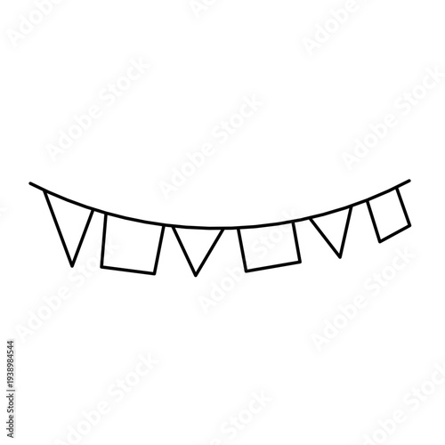 Bunting Flag icon vector