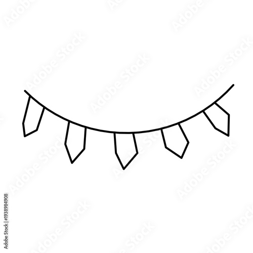 Bunting Flag icon vector