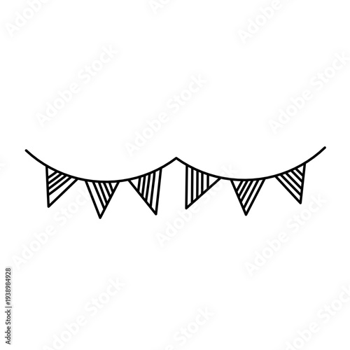 Bunting Flag icon vector