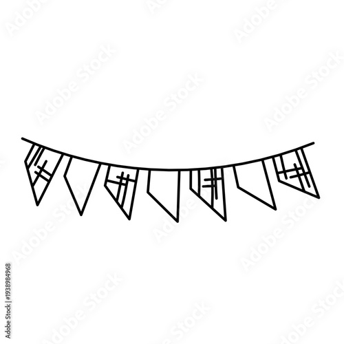 Bunting Flag icon vector
