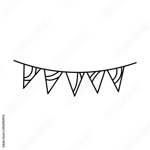 Bunting Flag icon vector