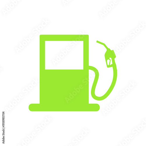 Green fuel pomp vector icon