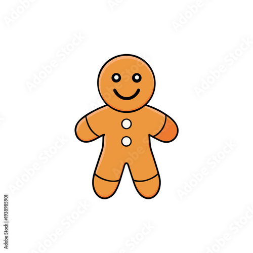 gingerbread man isolated on white