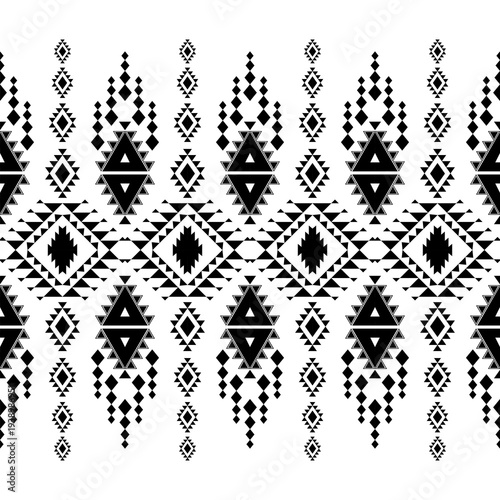 Geometric ethnic oriental pattern concept inspired by cross stitch motifs reflecting cultural harmony and symmetry, detailed vector pattern design for textile, fabric, batik, clothing, and wallpaper