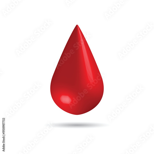 Realistic drops of red blood. Blood donation, platelets, stem cells..