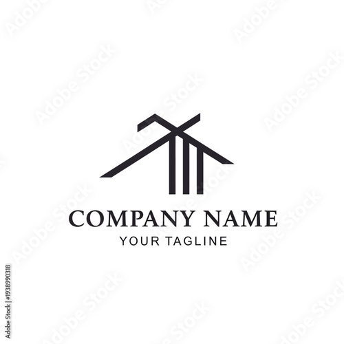 Simple Black Logo Design for Company.