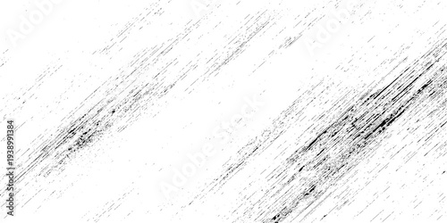Distressed black and white grit texture background with diagonal dry brush strokes, black and white overlay is ideal for adding a vintage.