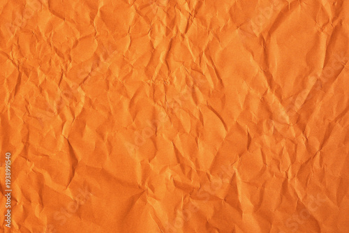 Orange crumpled wallpaper paper texture