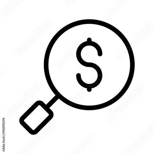 Smart Money Searching Icon Pack for Financial Discovery, Budget Tracking and Cash Finding