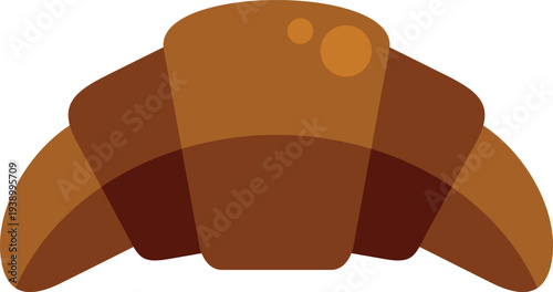 Croissant pastry food illustration on a white background