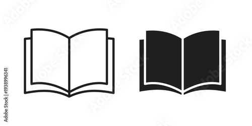 Book icon - editable stroke vector illustration eps10.