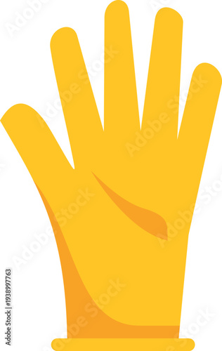 Yellow latex glove symbolizing hygiene, safety, and household cleaning tasks